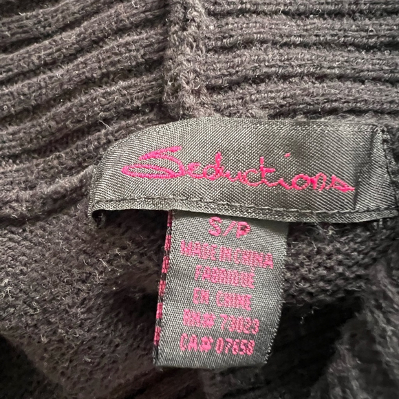 Vintage Y2K Hooded Mini Sweater Dress Size S - Picture 7 of 8